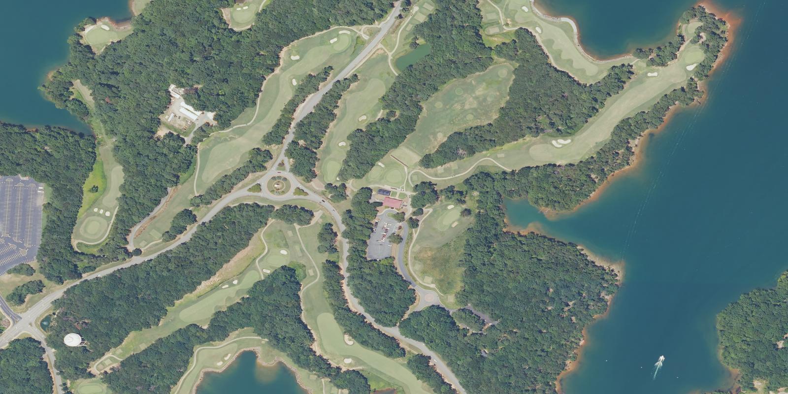 Satellite view of Lanier Islands Legacy Golf Course