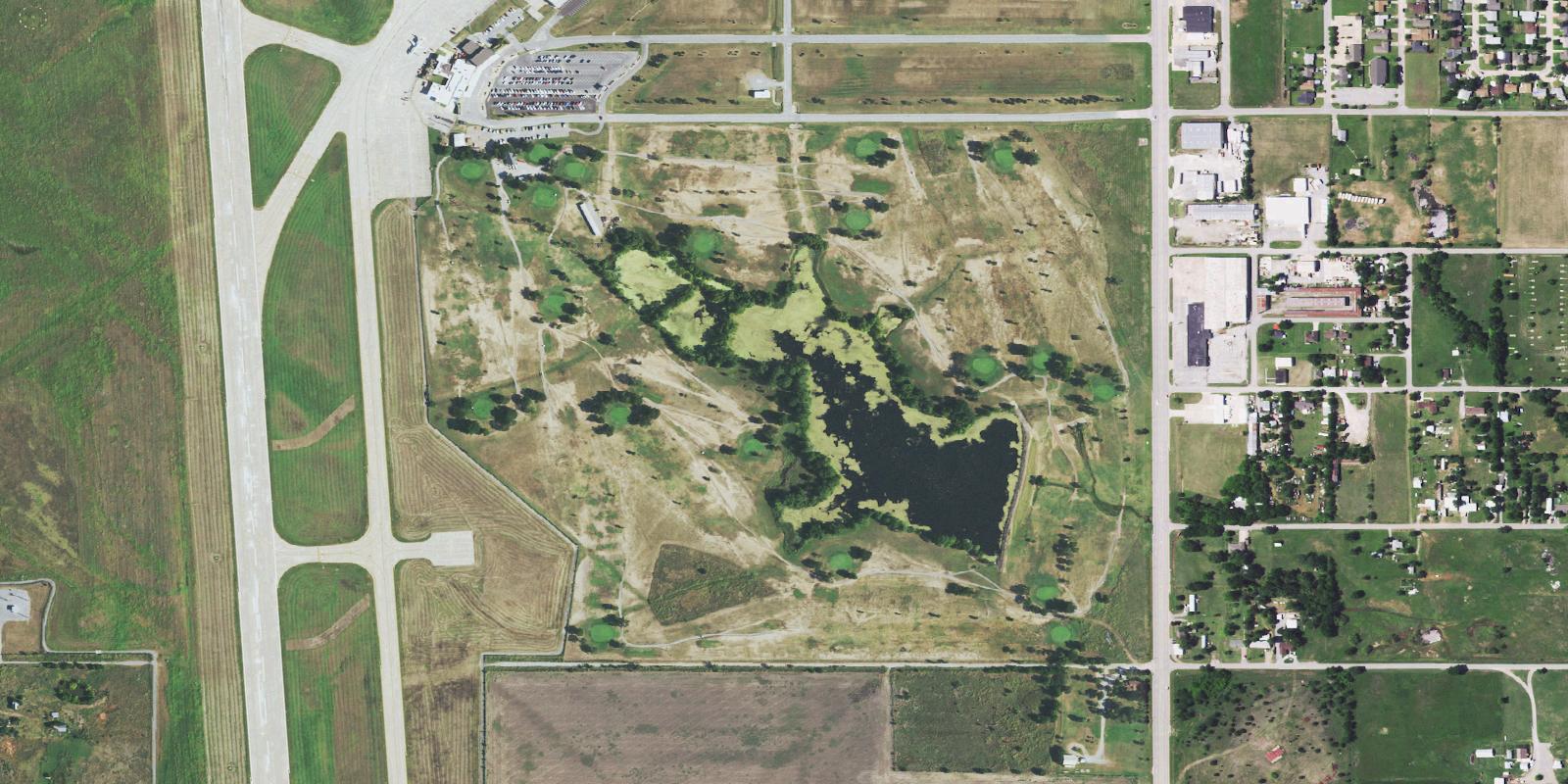 Satellite view of Lawton Municipal Golf Course