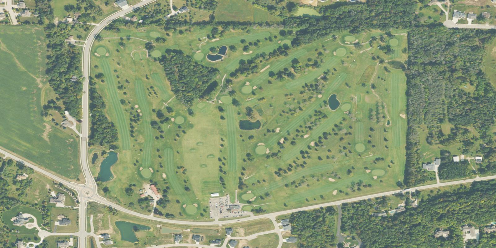 Satellite view of Ledgeview Golf Course