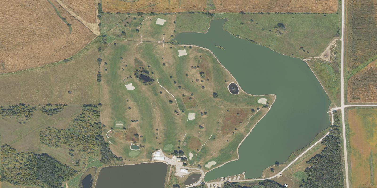 Satellite view of Lenox Community Golf Course