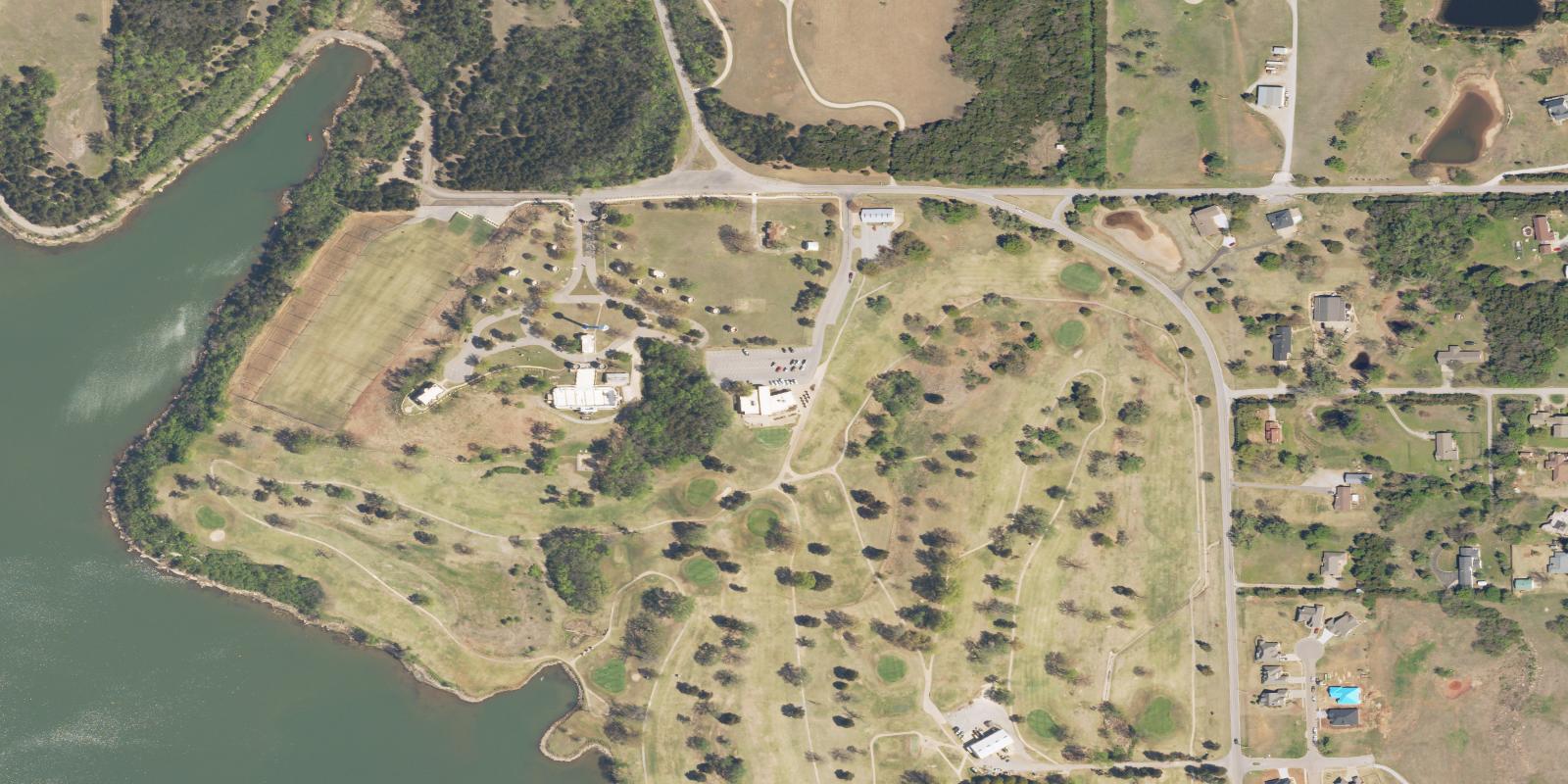 Satellite view of Lew Wentz Golf Course