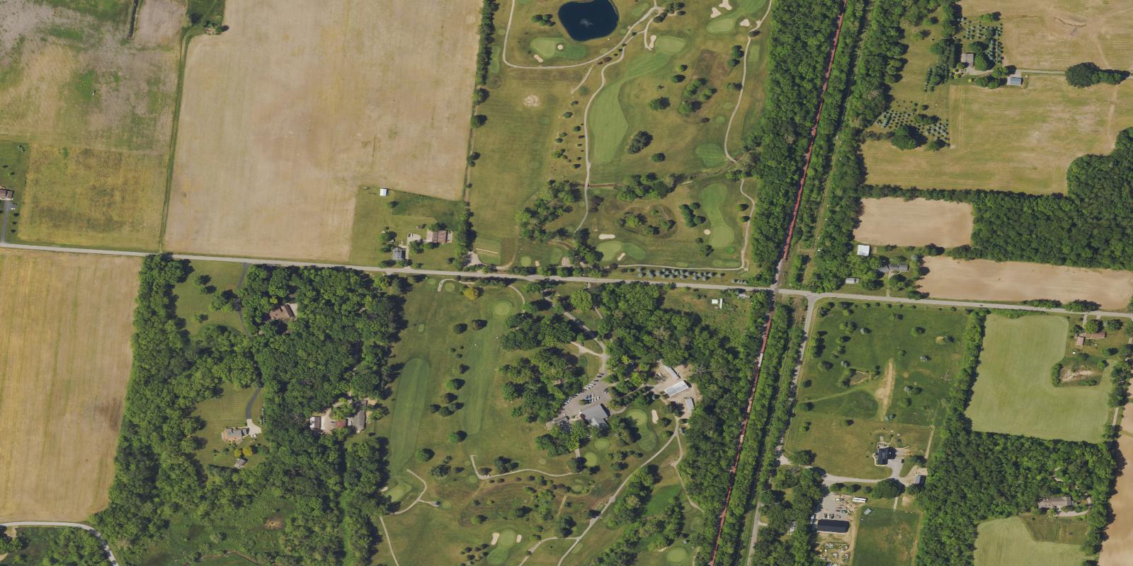 Satellite view of Liberty Hills Golf Club