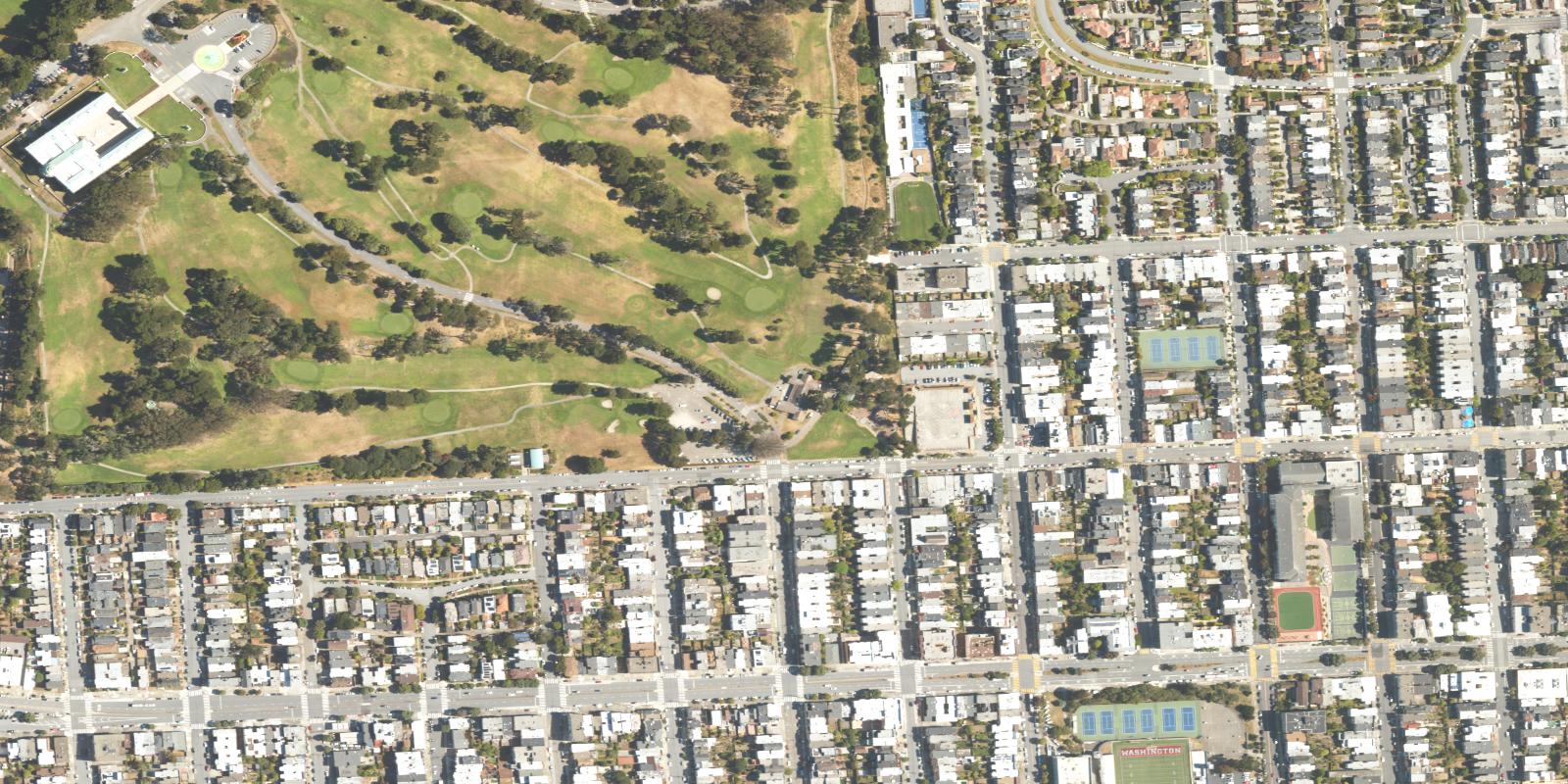 Satellite view of Lincoln Park Golf Course