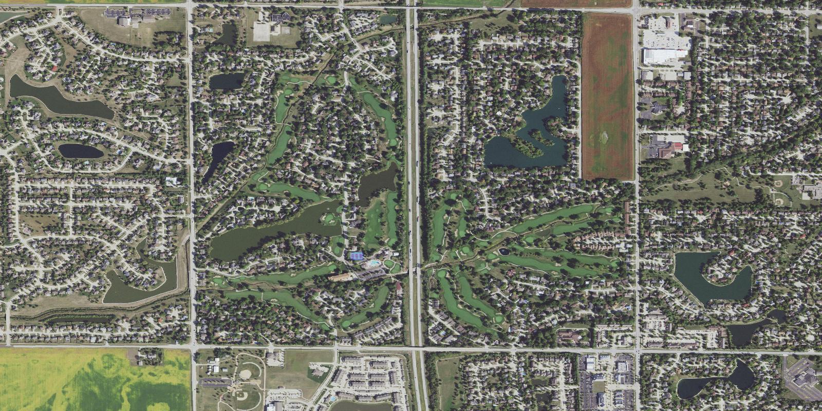 Satellite view of Lincolnshire Fields Country Club