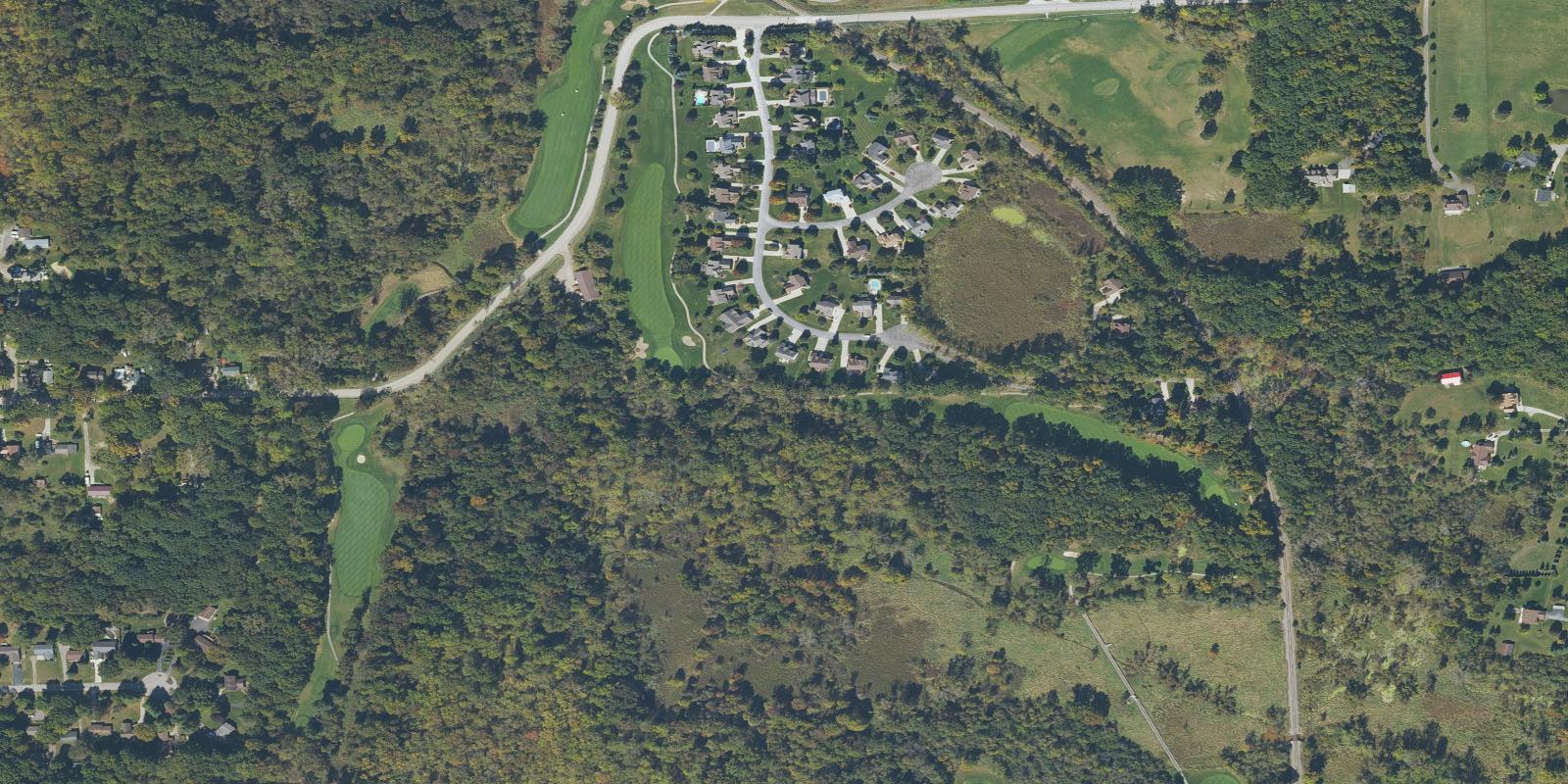 Satellite view of Links at Whitmore Lake Golf Course