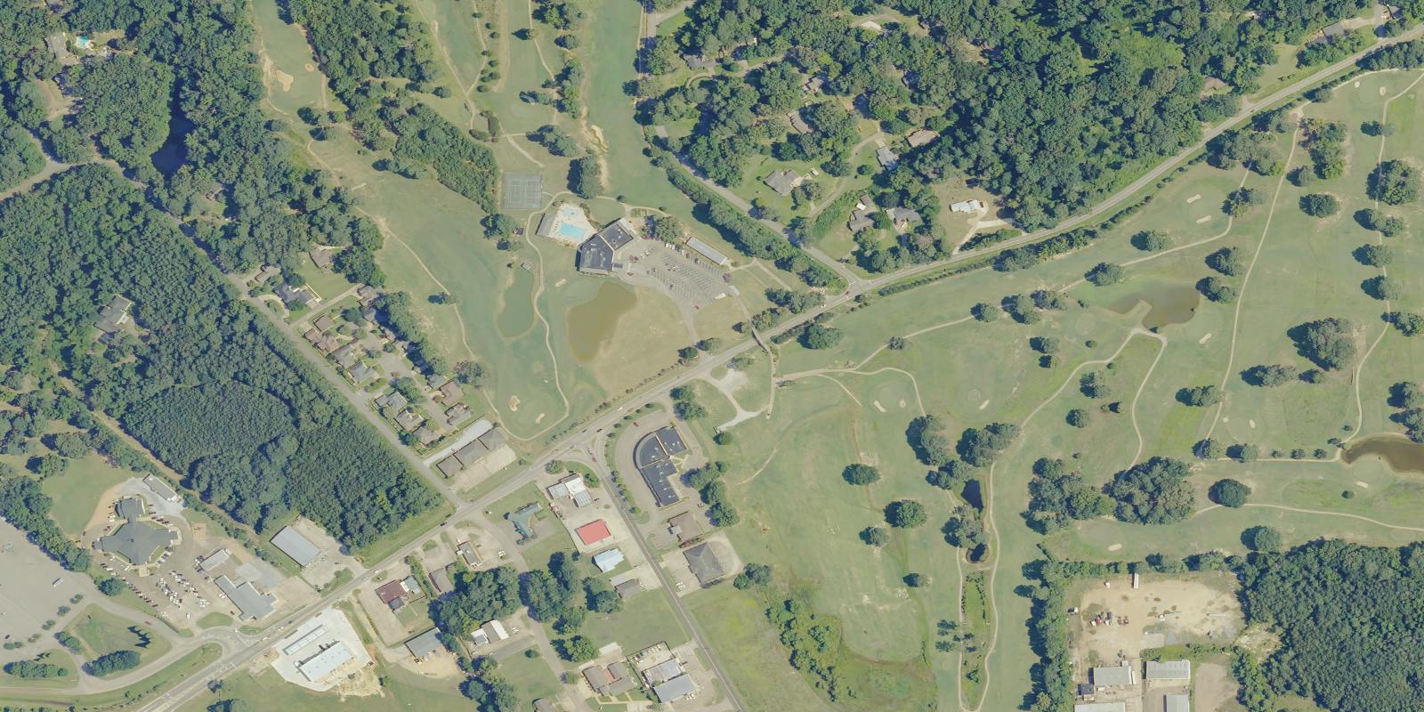 Satellite view of Lion Hills Golf Course at East Mississippi Community College