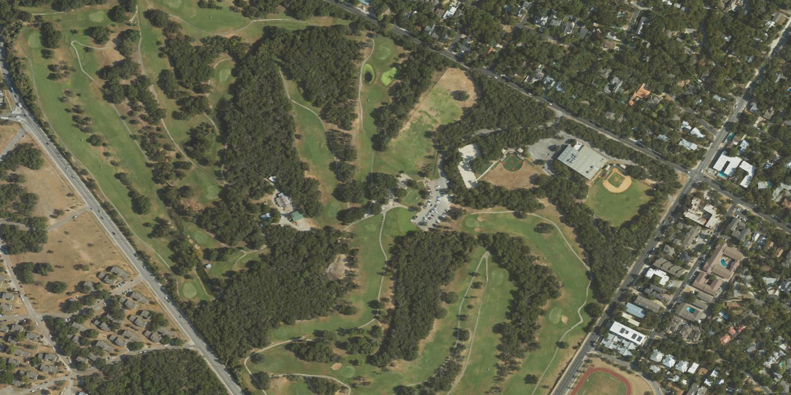 Satellite view of Lions Municipal Golf Course