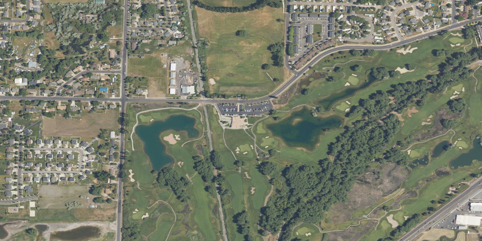 Satellite view of Logan River Golf Course