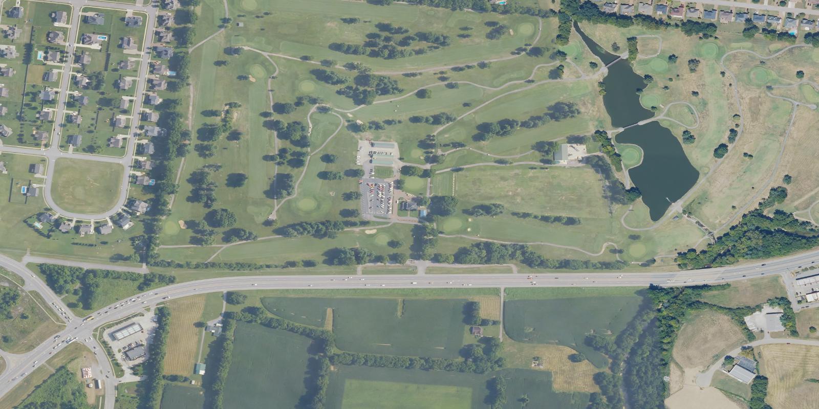 Satellite view of Long Hollow Golf Course