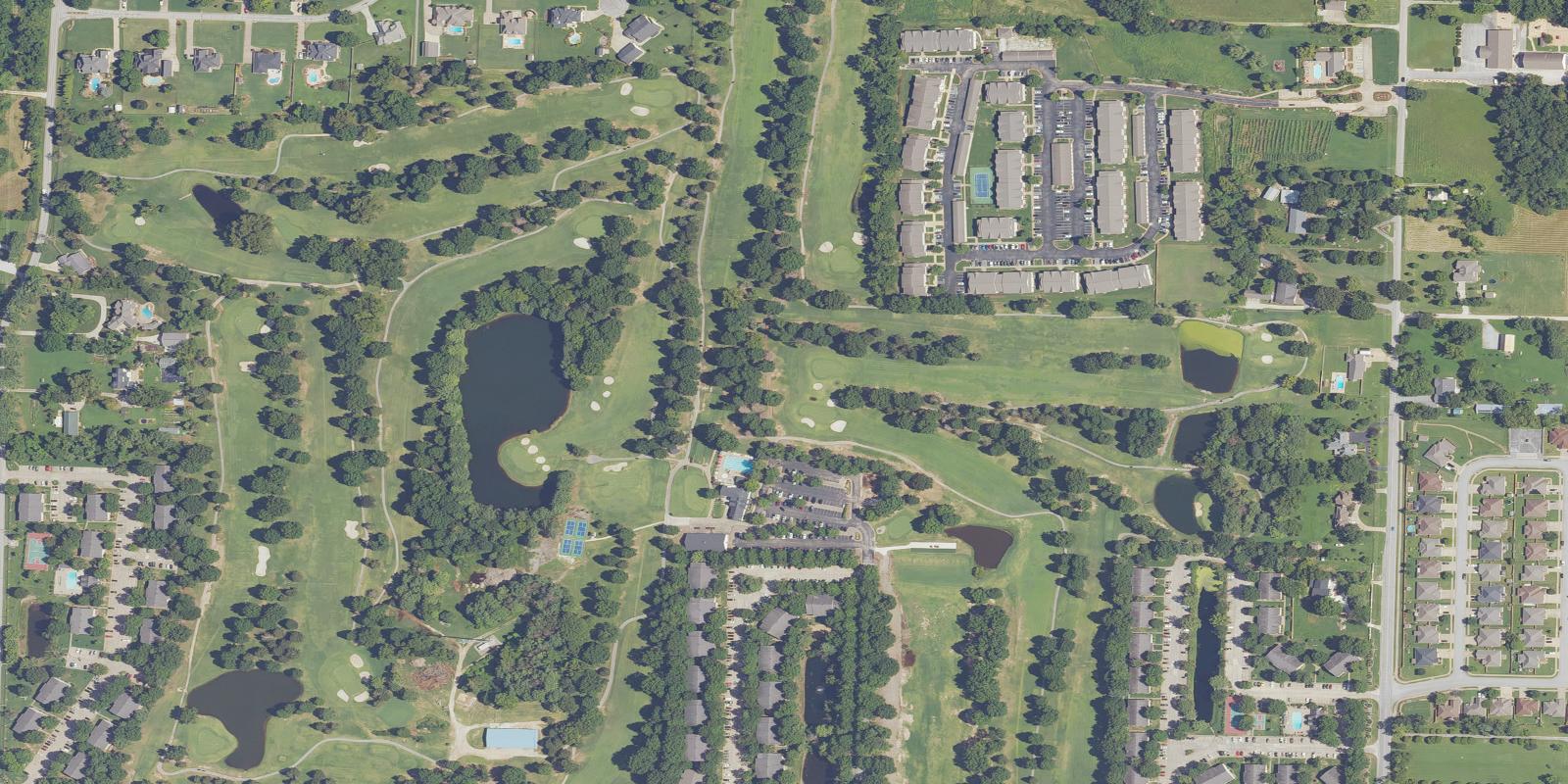 Satellite view of Lost Springs Golf and Athletic Club