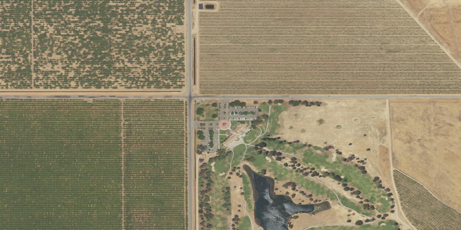 Satellite view of Madera Municipal Golf Course