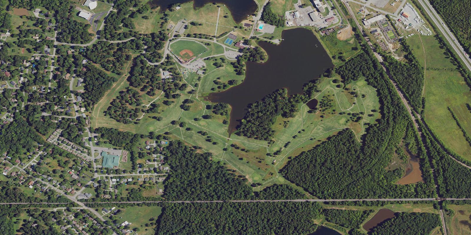 Satellite view of Madisonville City Park Golf Course