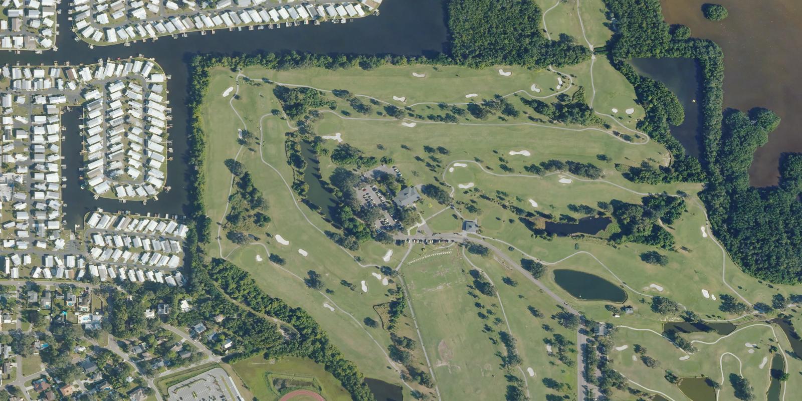 Satellite view of Mangrove Bay Golf Course
