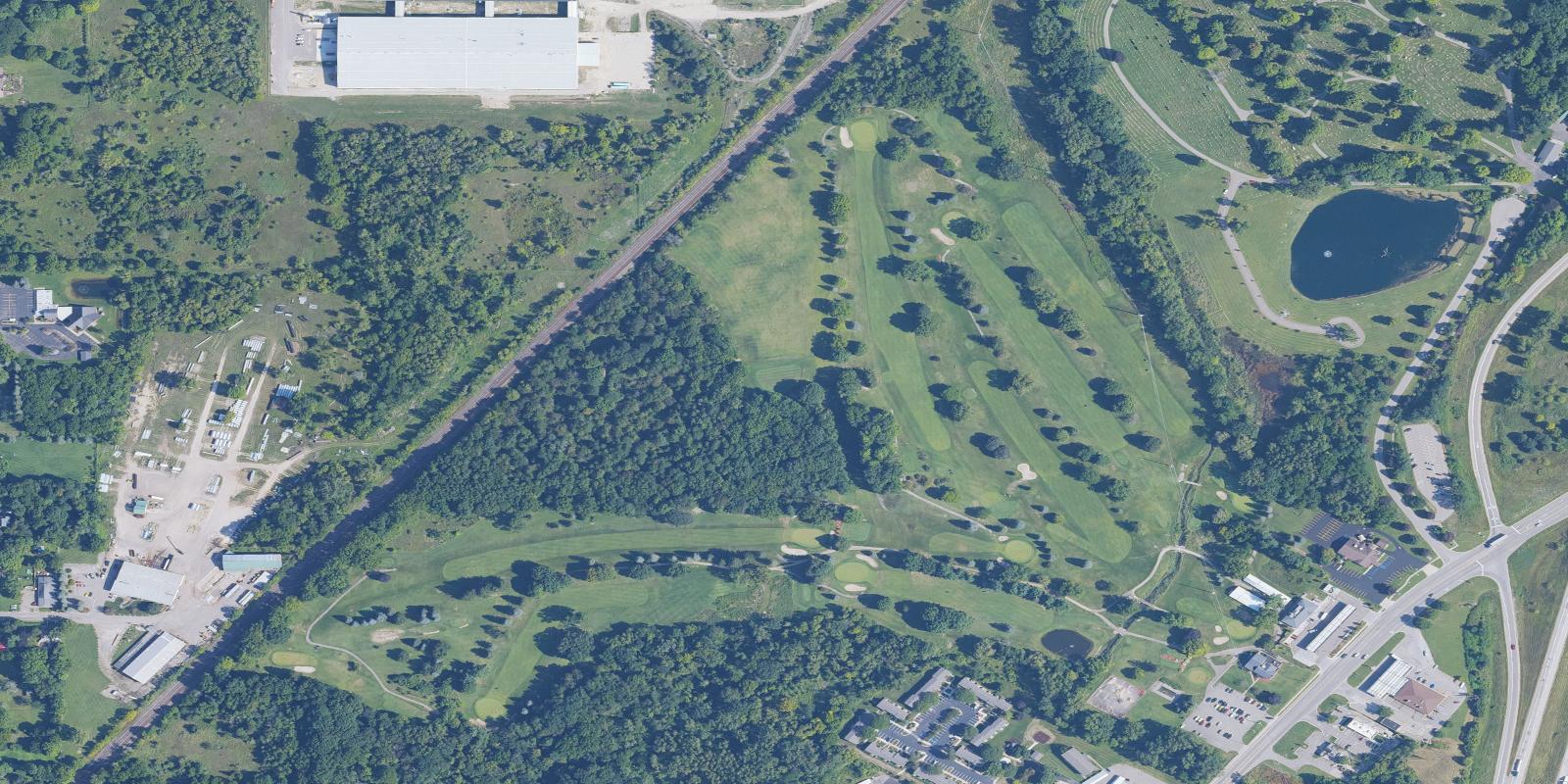 Satellite view of Maple Brook Golf Course