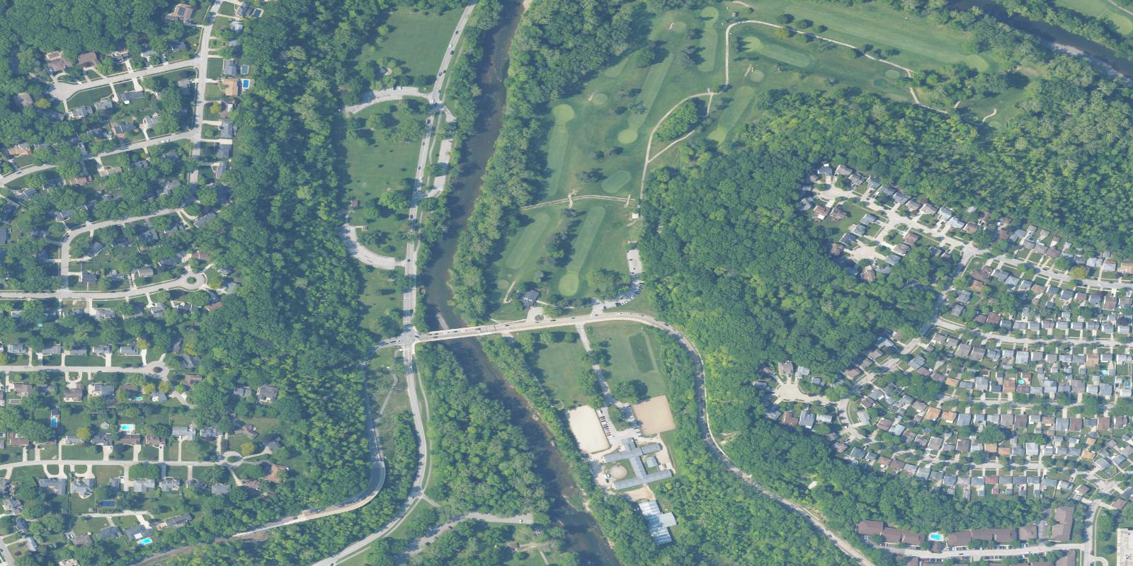 Satellite view of Mastick Woods Golf Course