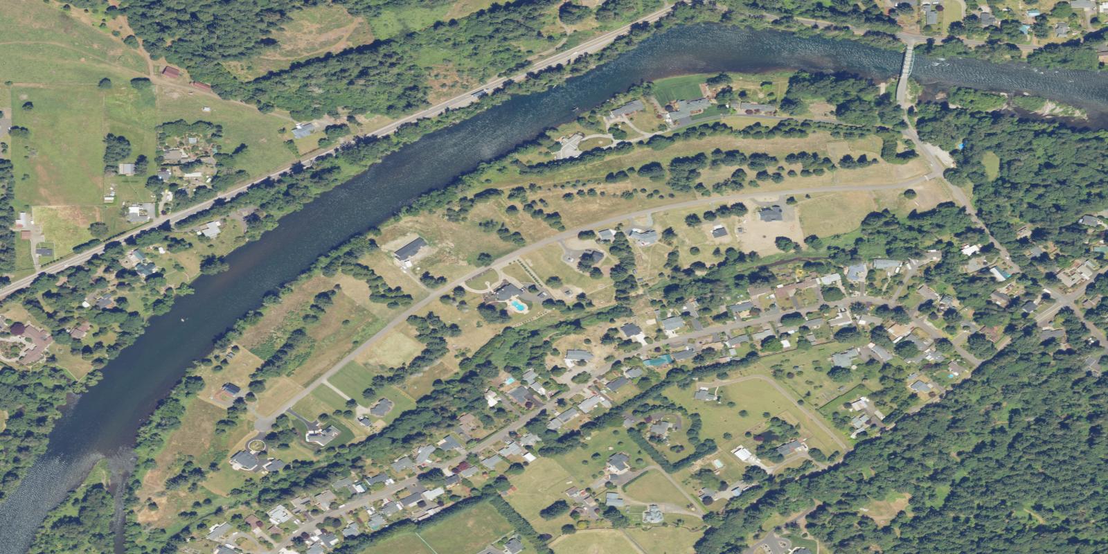 Satellite view of McKenzie River Golf Course