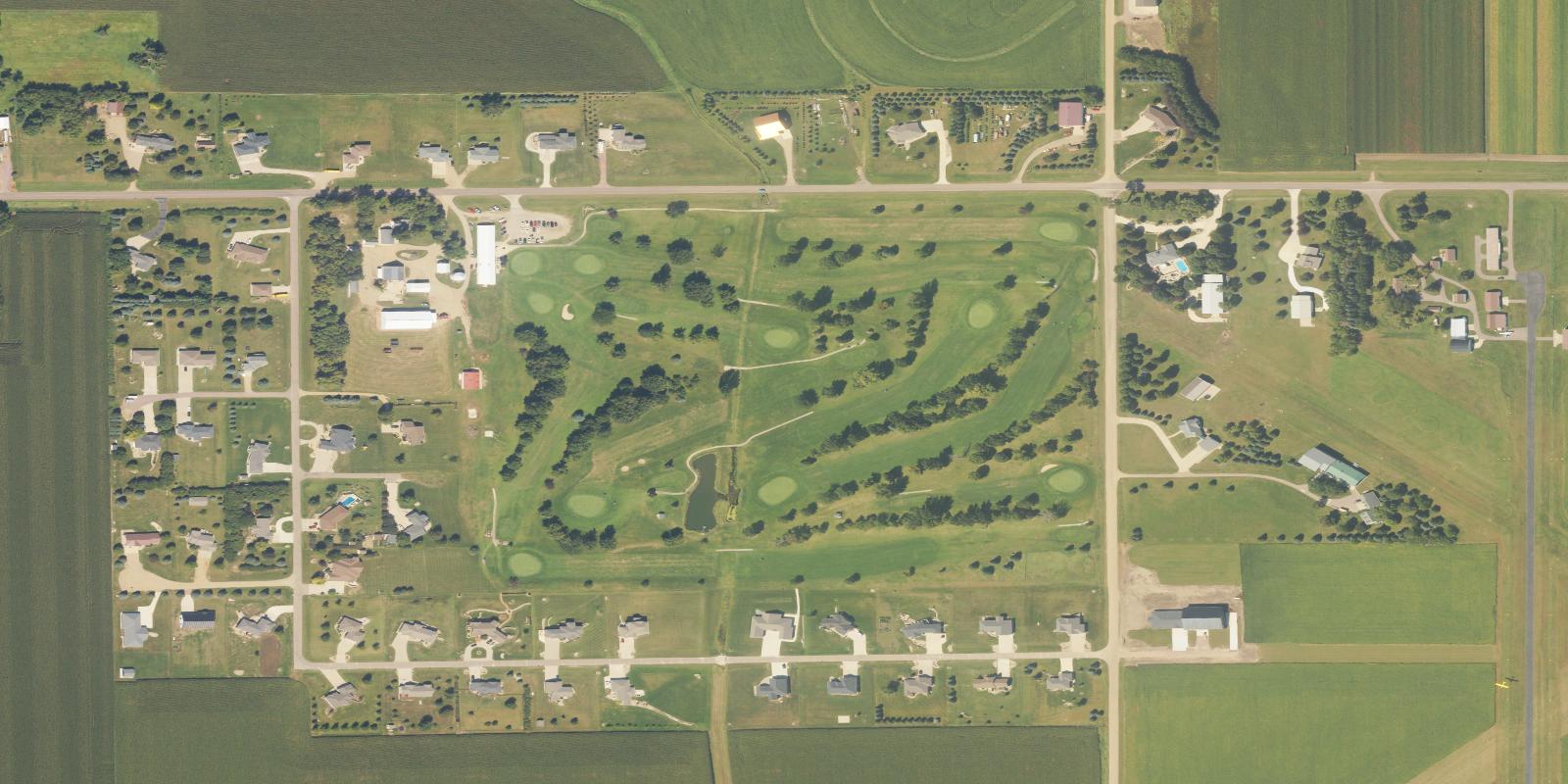 Satellite view of Meadow Acres Golf Course