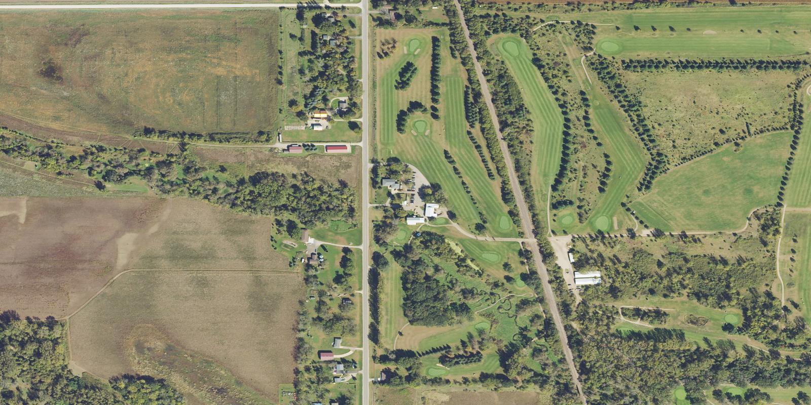 Satellite view of Meadow Greens Golf Course