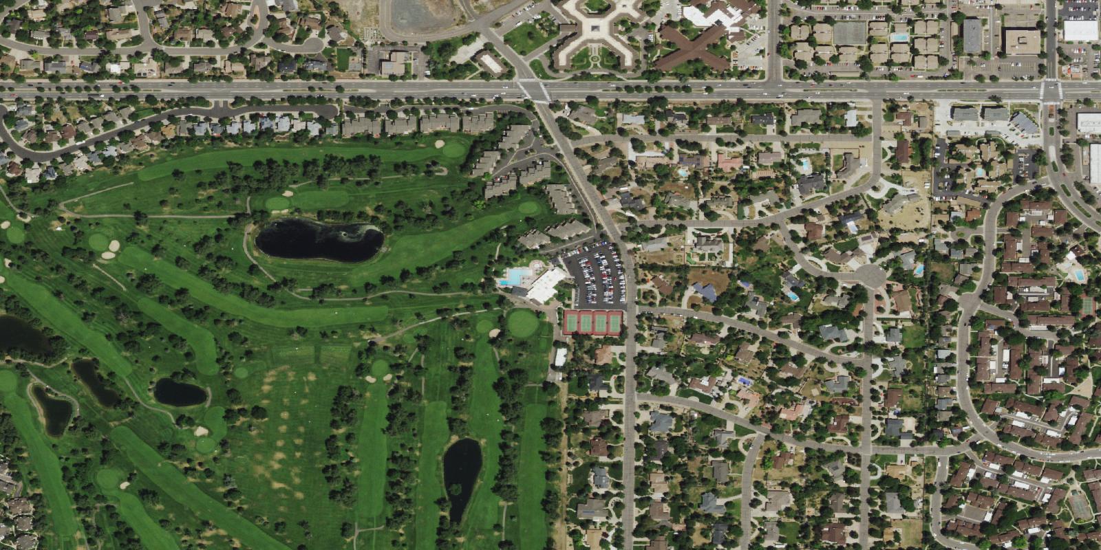 Satellite view of Meadow Hills Golf Course