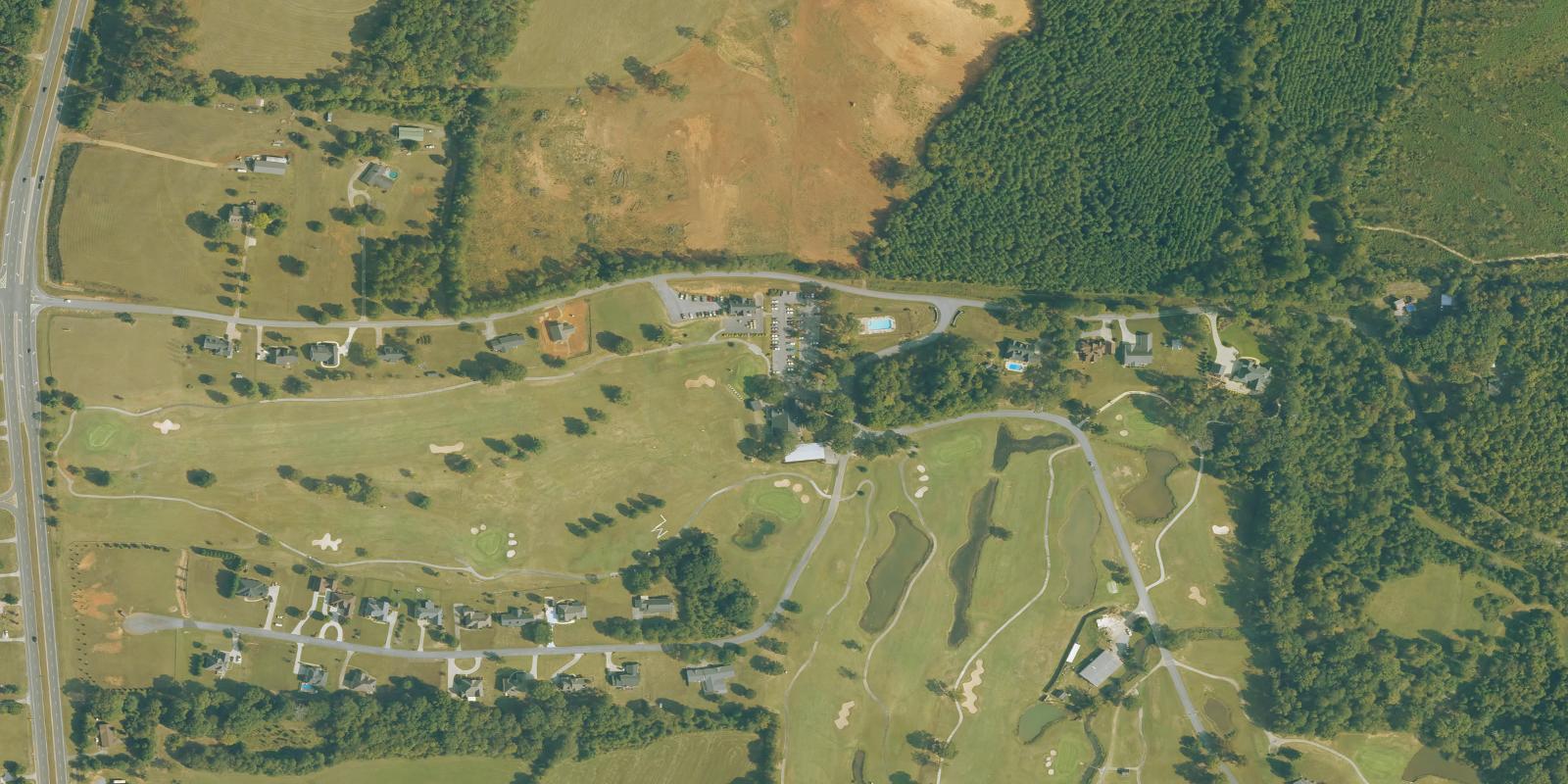 Satellite view of Meadow Lakes Golf Course