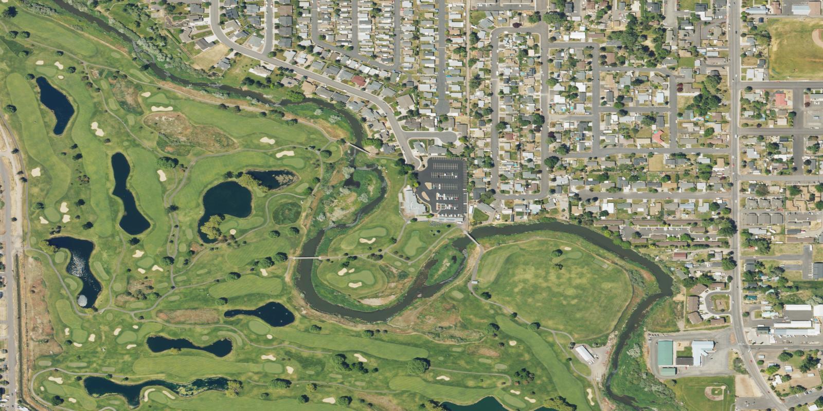 Satellite view of Meadow Lakes Golf Course