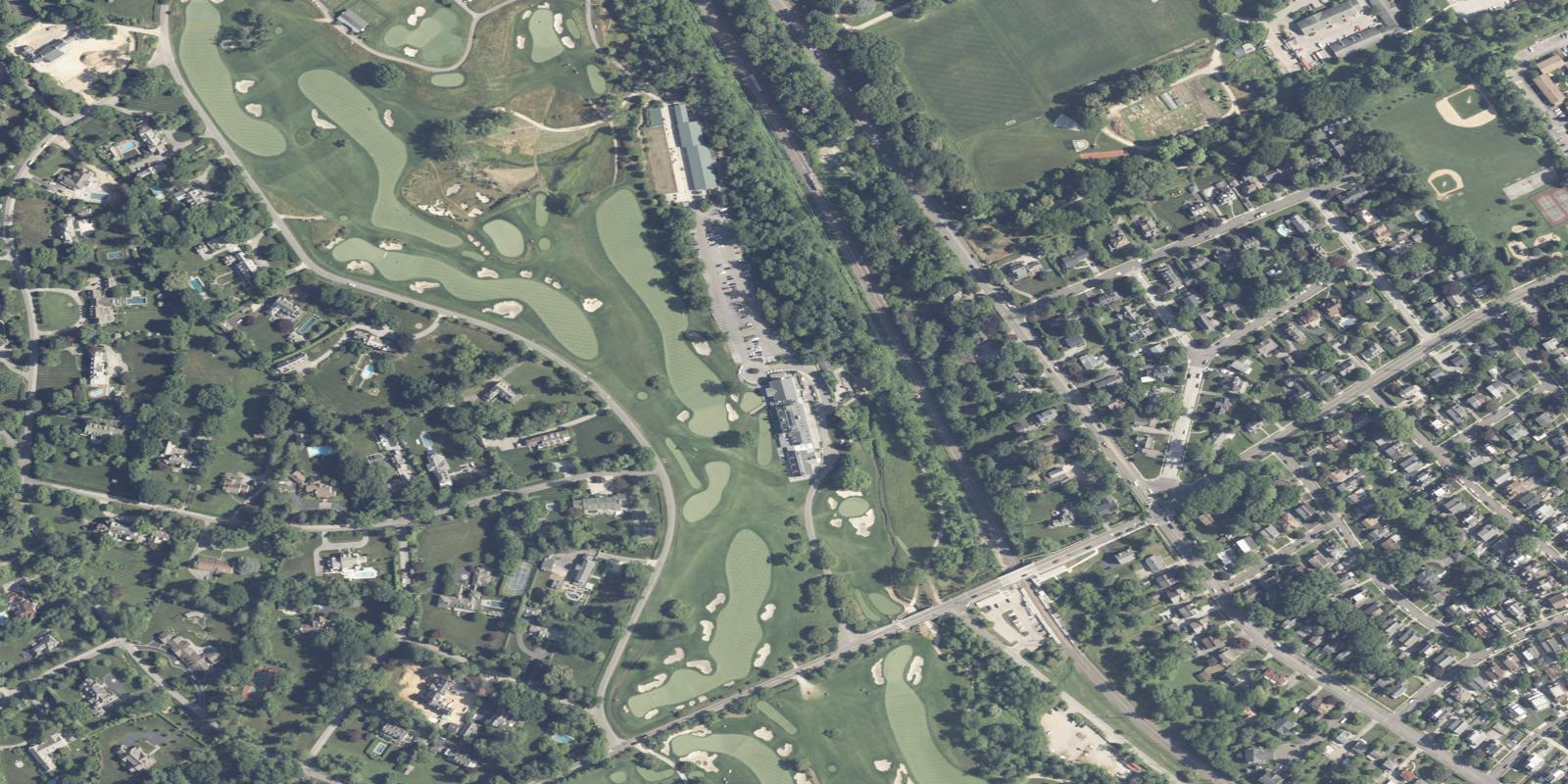 Satellite view of Merion Golf Club - East