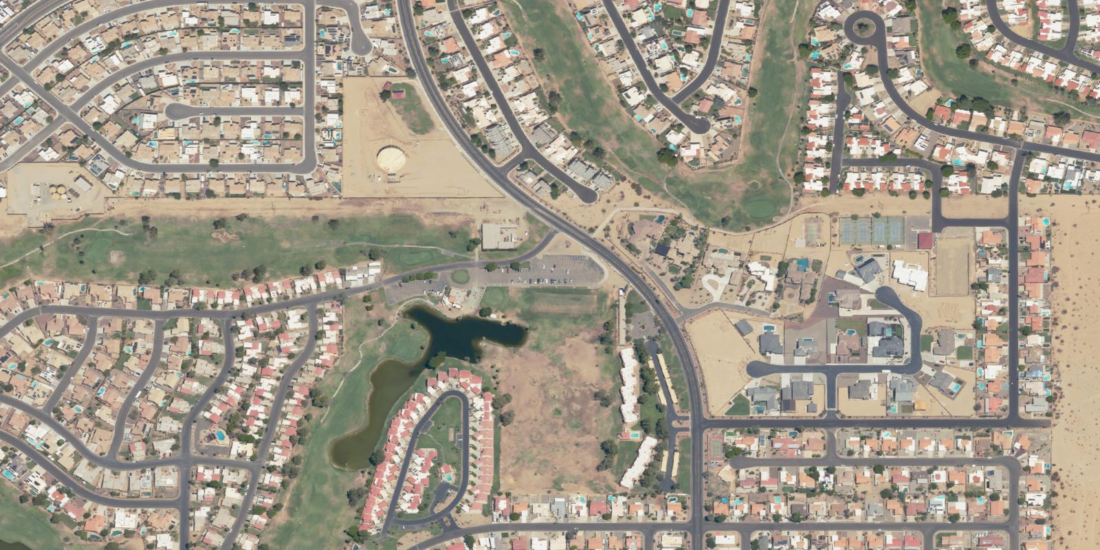Satellite view of Mesa Del Sol Golf Course