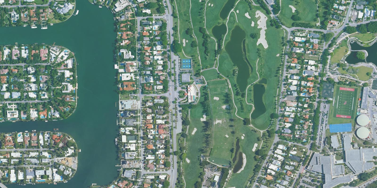 Satellite view of Miami Beach Golf Club