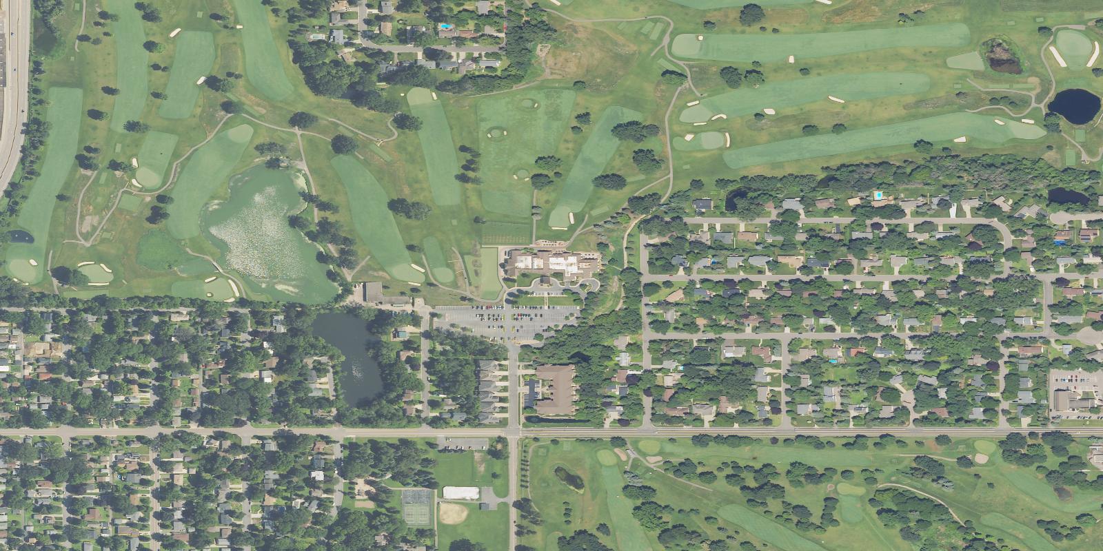 Satellite view of Midland Hills Country Club