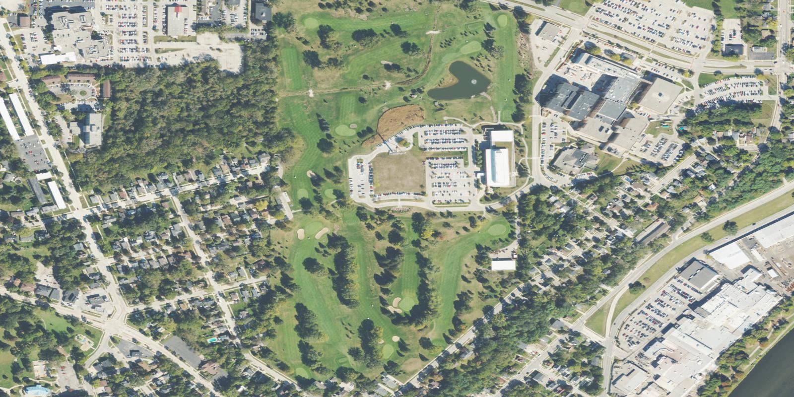 Satellite view of Moor Downs Golf Course