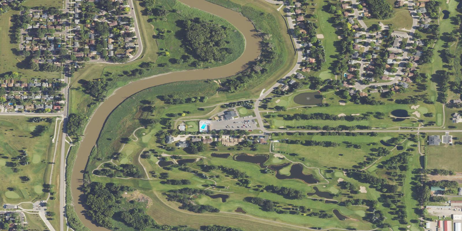 Satellite view of Moorhead Country Club