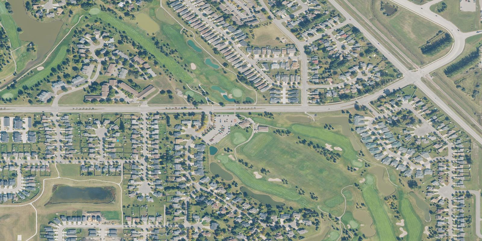 Satellite view of Moorhead Village Green Golf Course