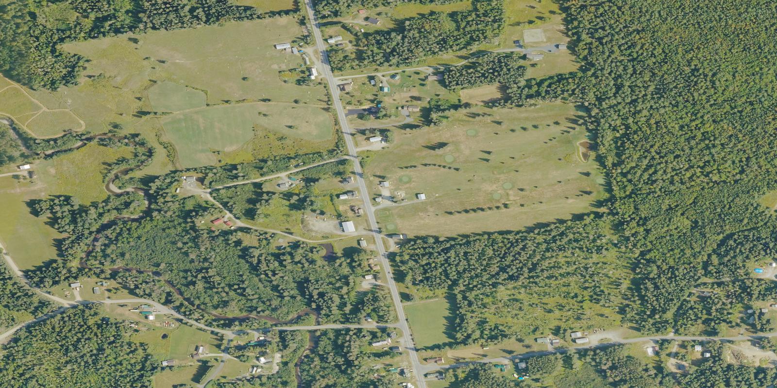 Satellite view of Moose River Golf Course