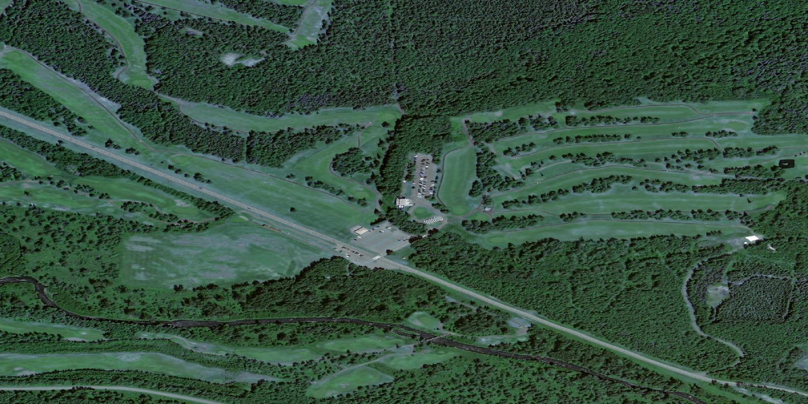 Satellite view of Moose Run Golf Course - Hill Course