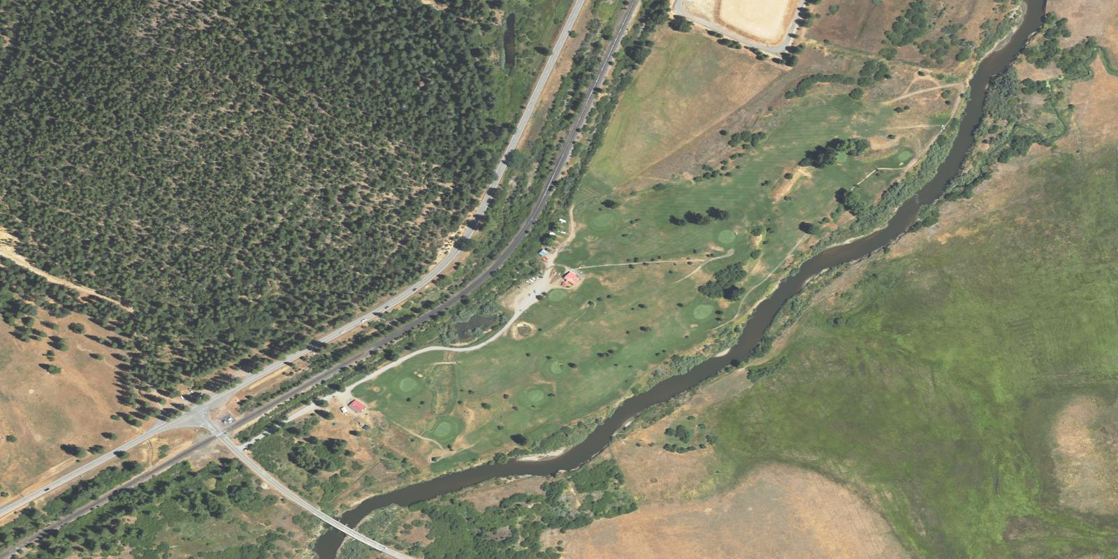 Satellite view of Mount Huff Golf Course