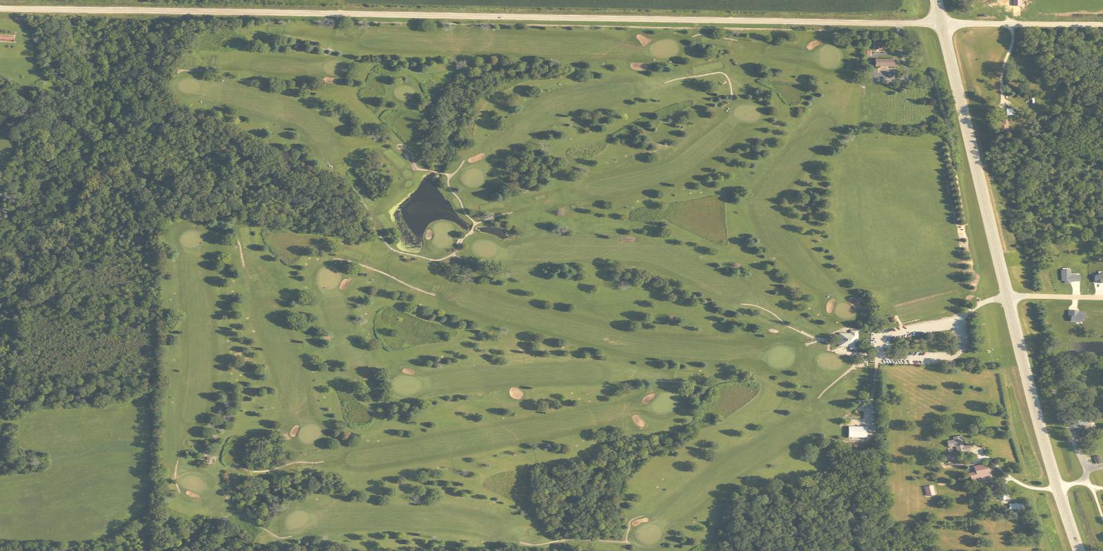 Satellite view of Muscatine Municipal Golf Course