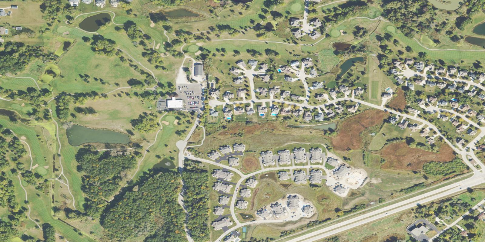 Satellite view of Muskego Lakes Country Club
