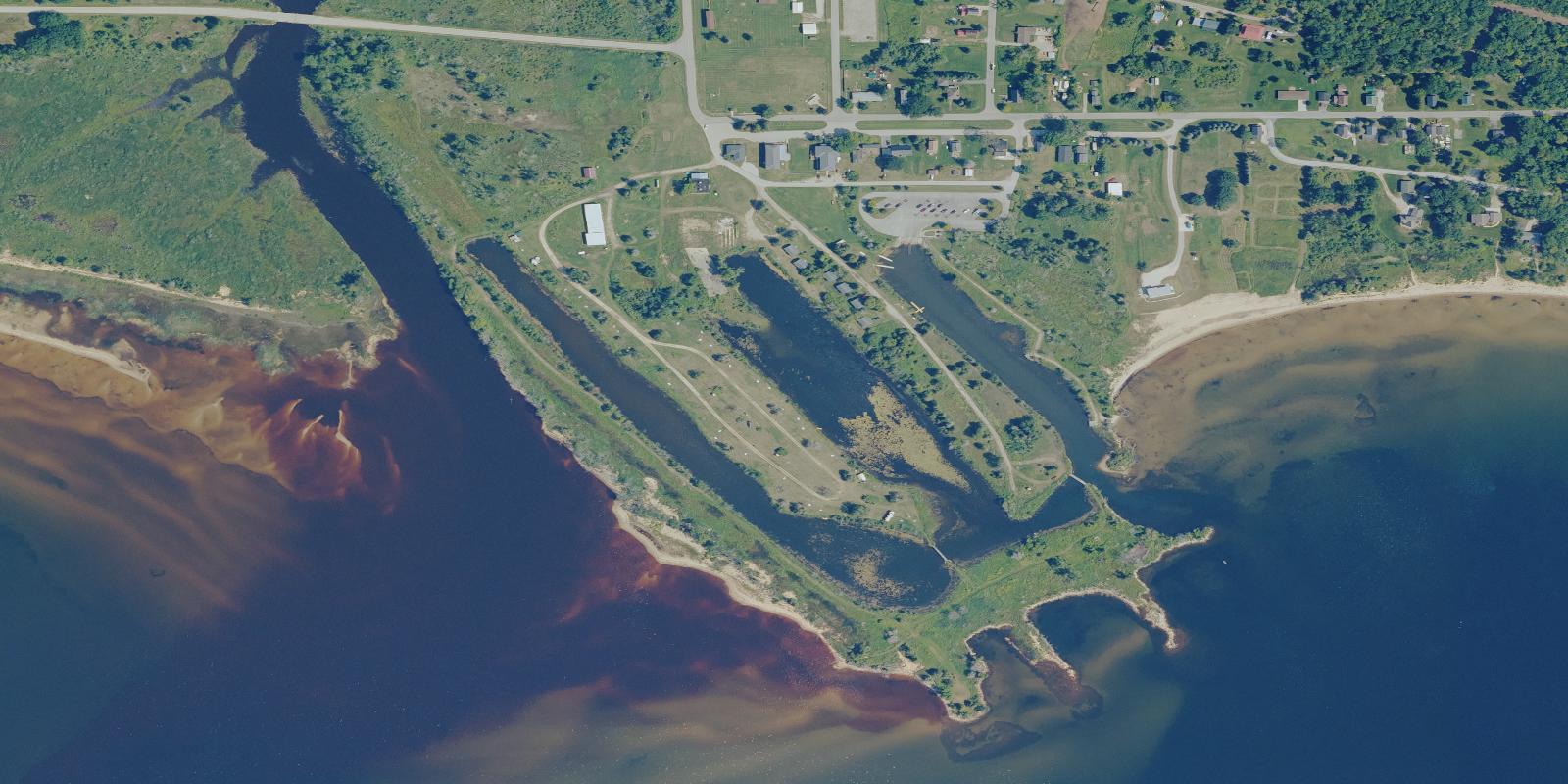 Satellite view of Nahma Golf Course