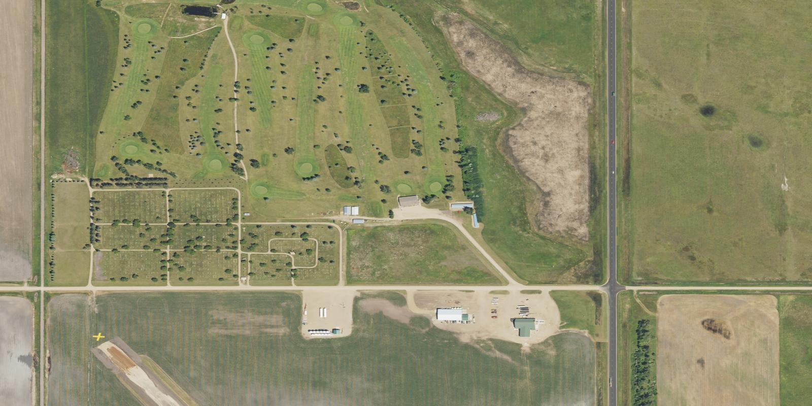 Satellite view of New Rockford Golf Course