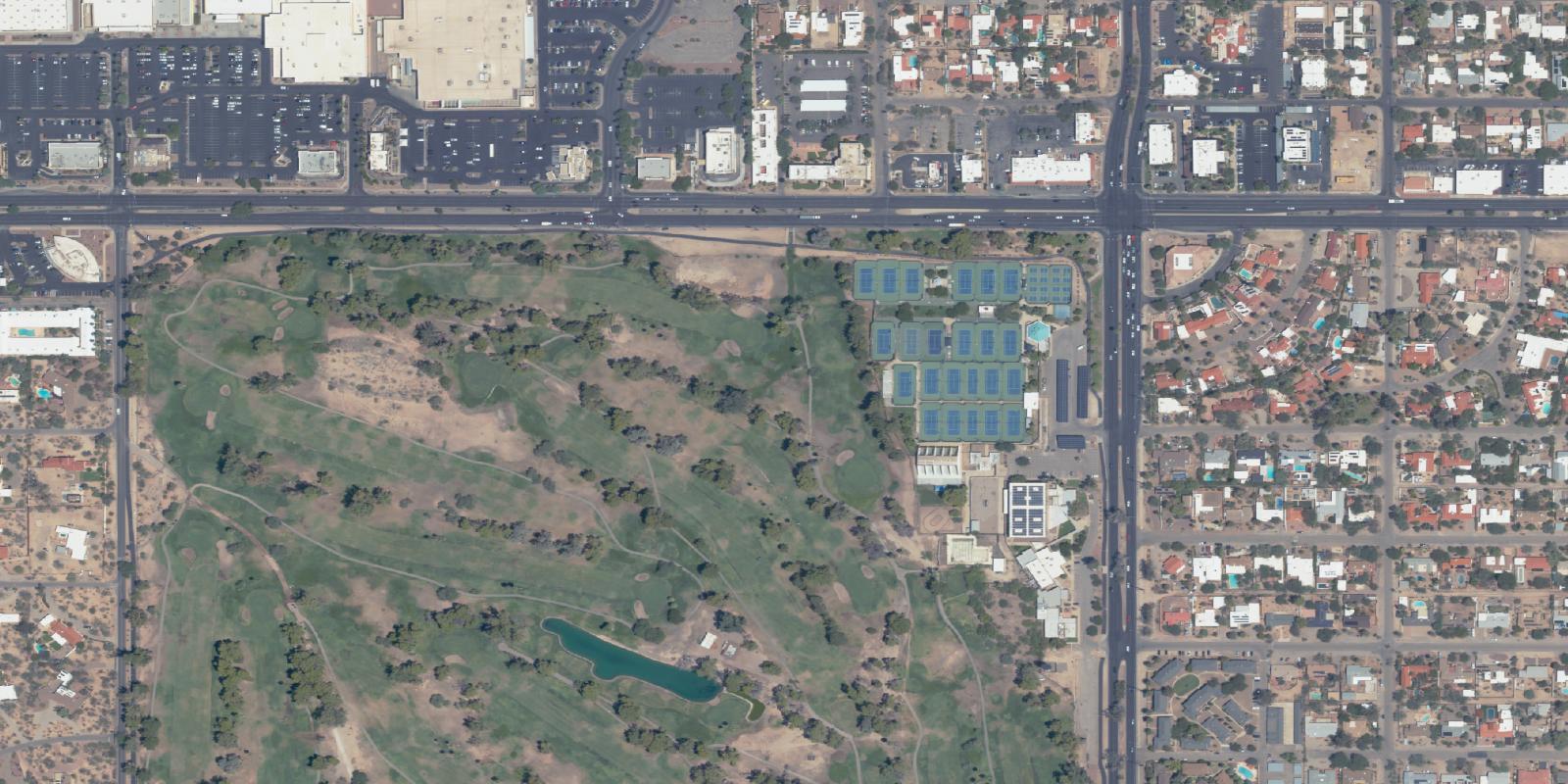 Satellite view of North At Randolph Golf Course