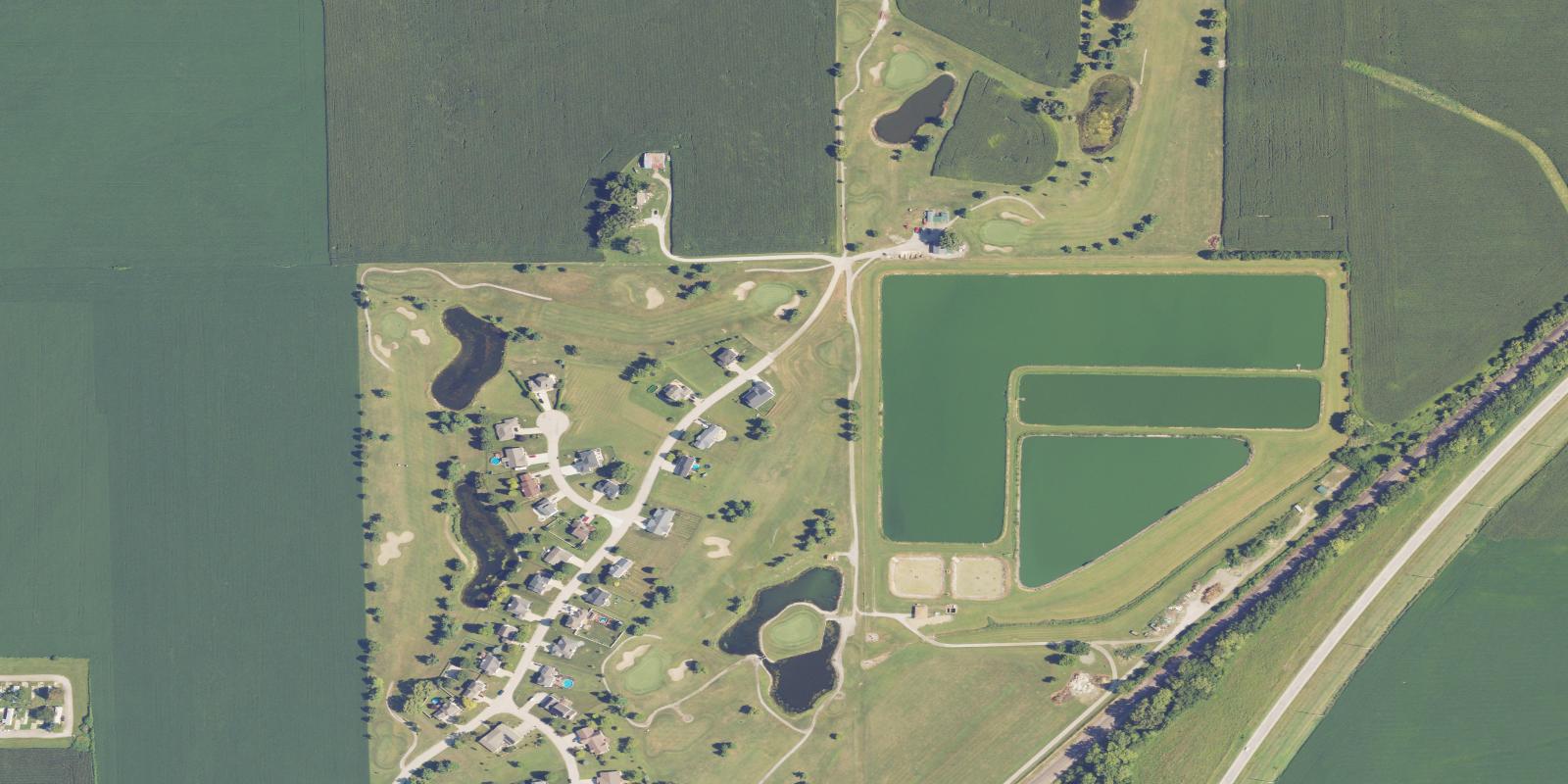 Satellite view of North Greens Golf Course