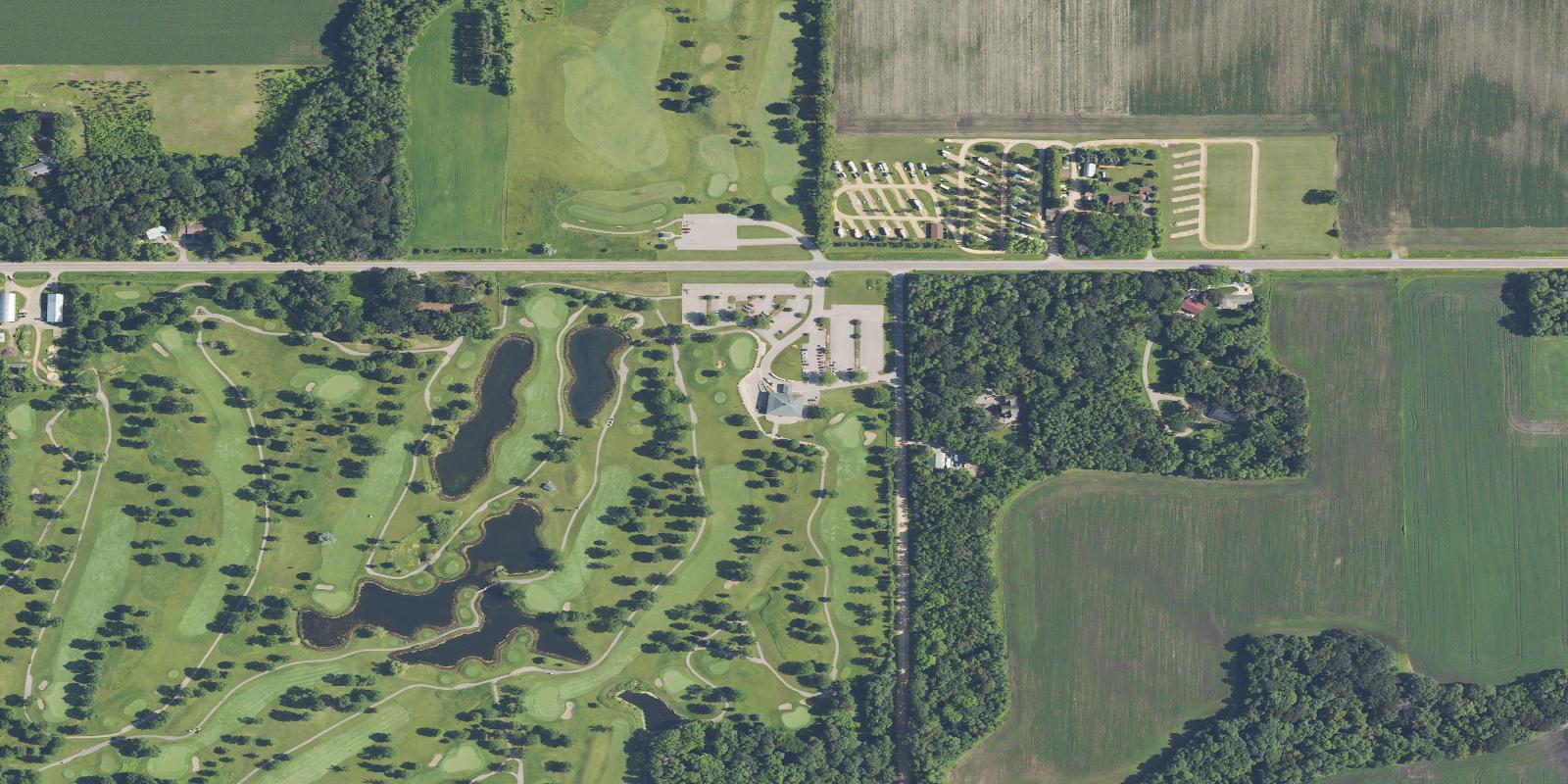 Satellite view of North Links Golf Course