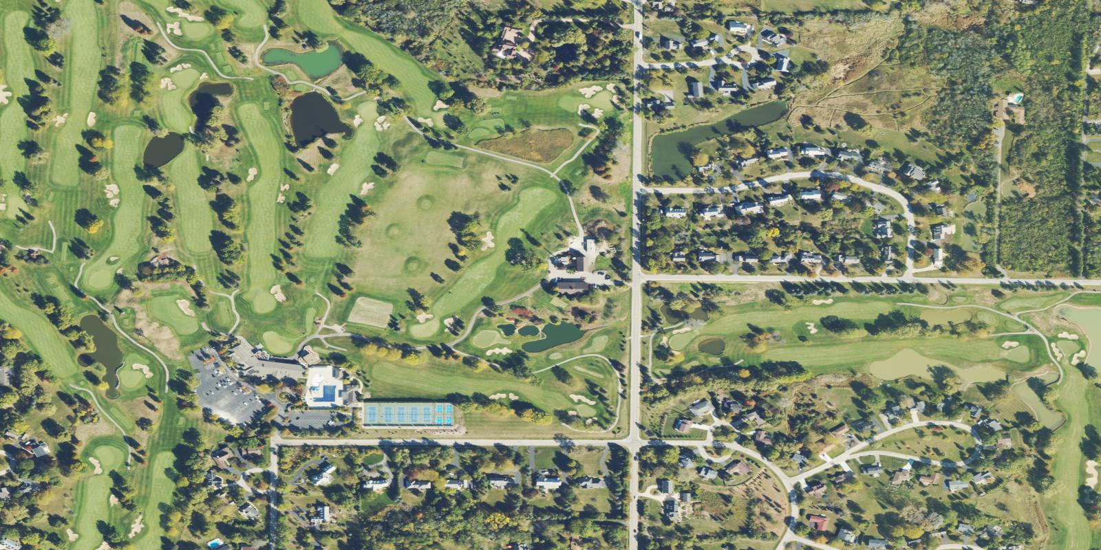 Satellite view of North Shore Country Club
