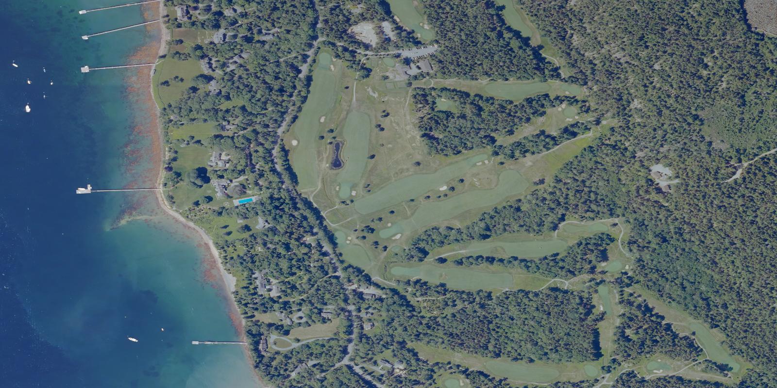 Satellite view of Northeast Harbor Golf Club