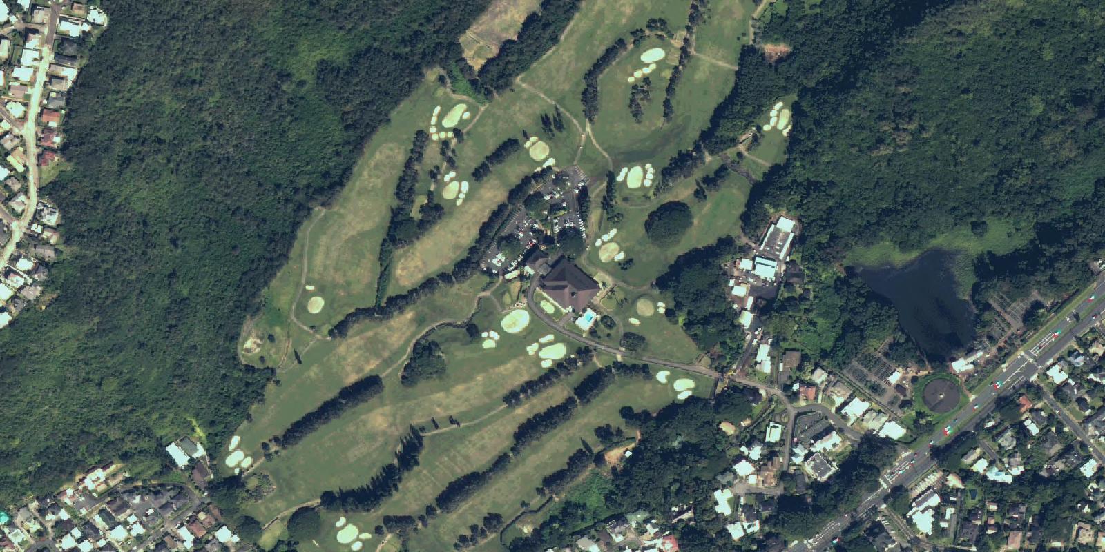 Satellite view of Oahu Country Club