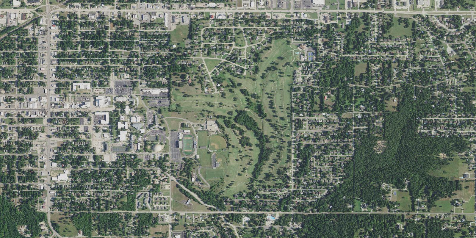 Satellite view of Oak Hills Country Club