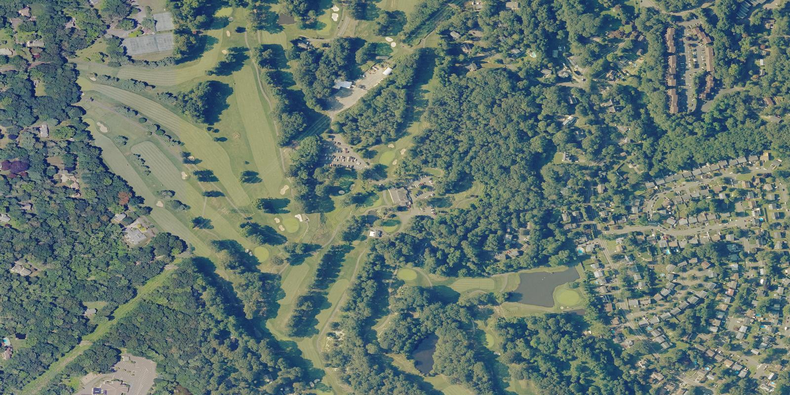 Satellite view of Oak Hills Park Golf Course