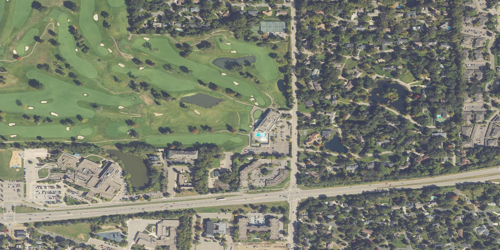 Satellite view of Oak Ridge Country Club