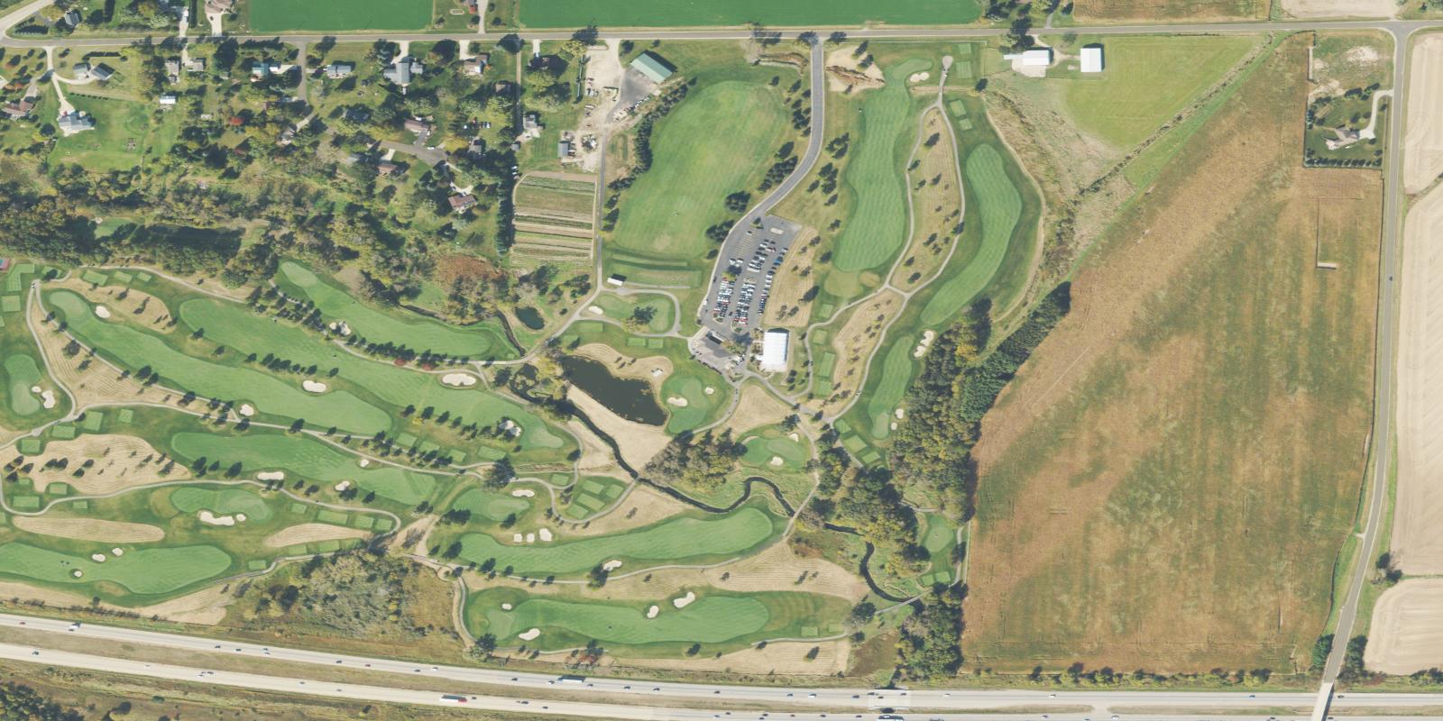 Satellite view of Oaks Golf Club The