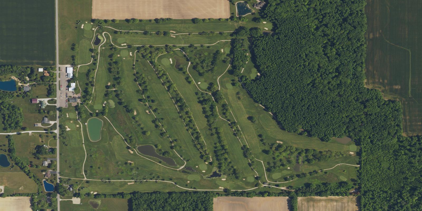 Satellite view of Oaks Golf Course